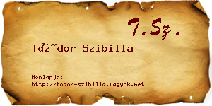 Tódor Szibilla névjegykártya